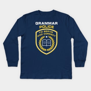 Grammar Police Kids Long Sleeve T-Shirt